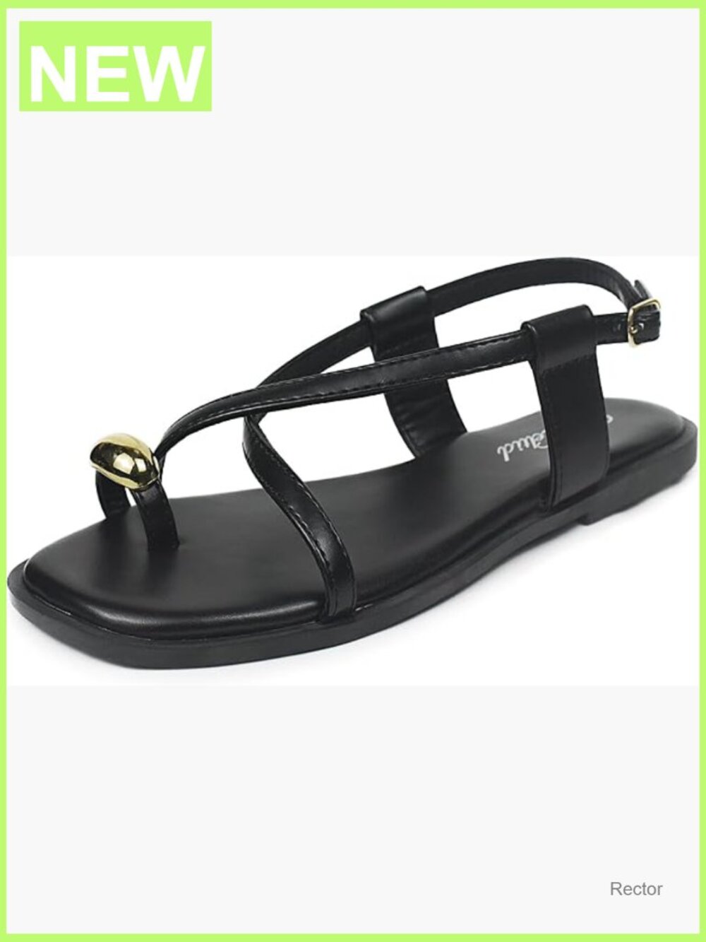 Women's Cross Strappy Flat Sandals Ring Buckle Ankle Boho Wedding Dressy Sandals